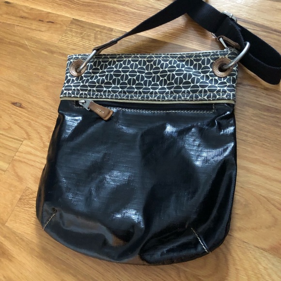 Fossil Crossbody Bag Patent Leather / Coated Canvas - Picture 4 of 9